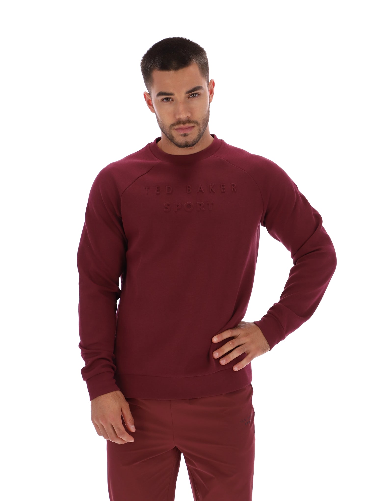Ted Baker Craig Embossed Logo Crew Neck Training Sweatshirt