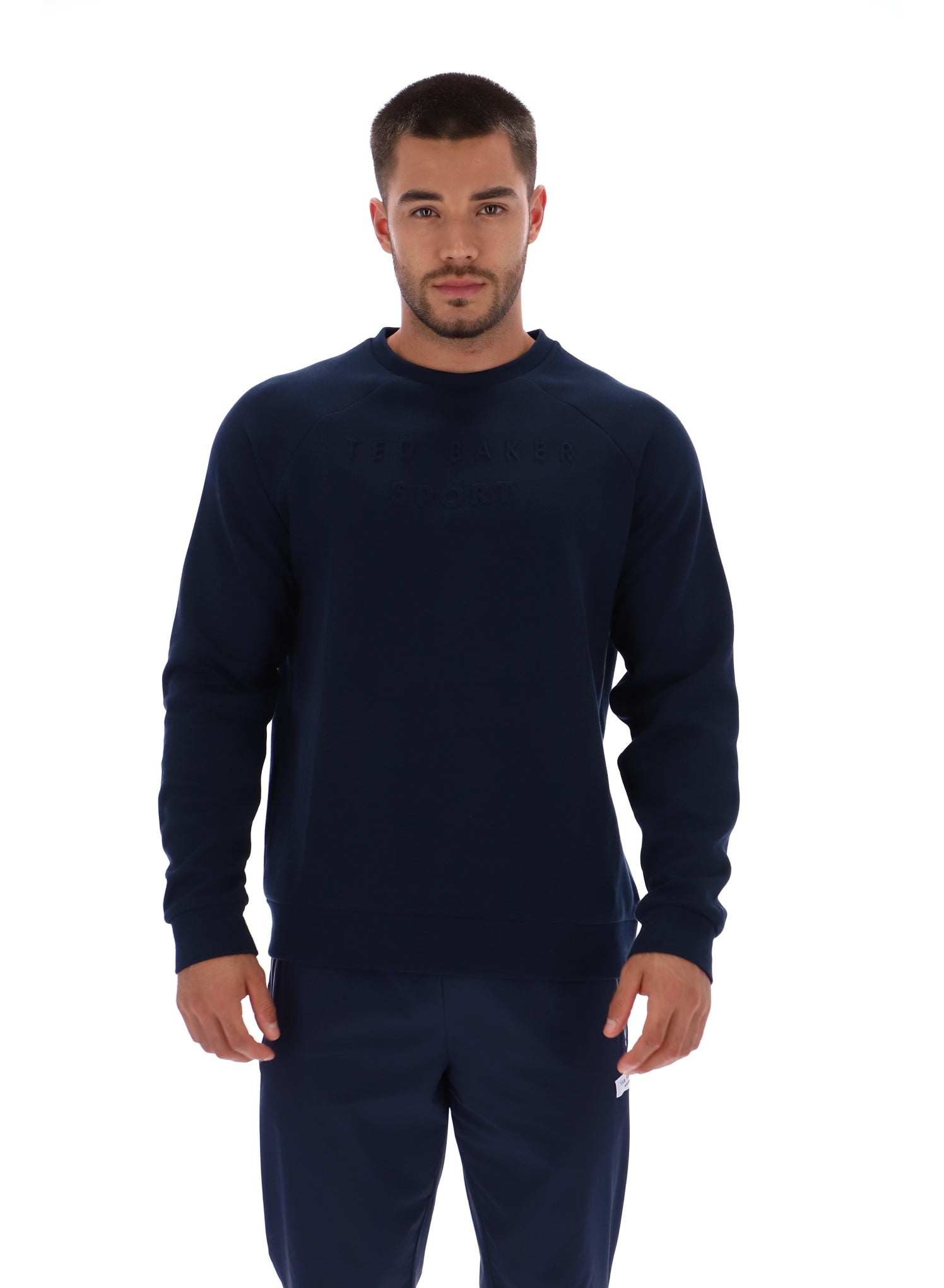 Ted Baker Craig Embossed Logo Crew Neck Training Sweatshirt