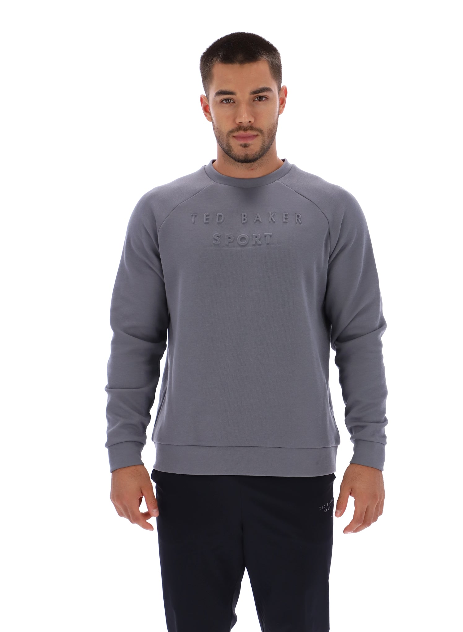 Ted Baker Craig Embossed Logo Crew Neck Training Sweatshirt