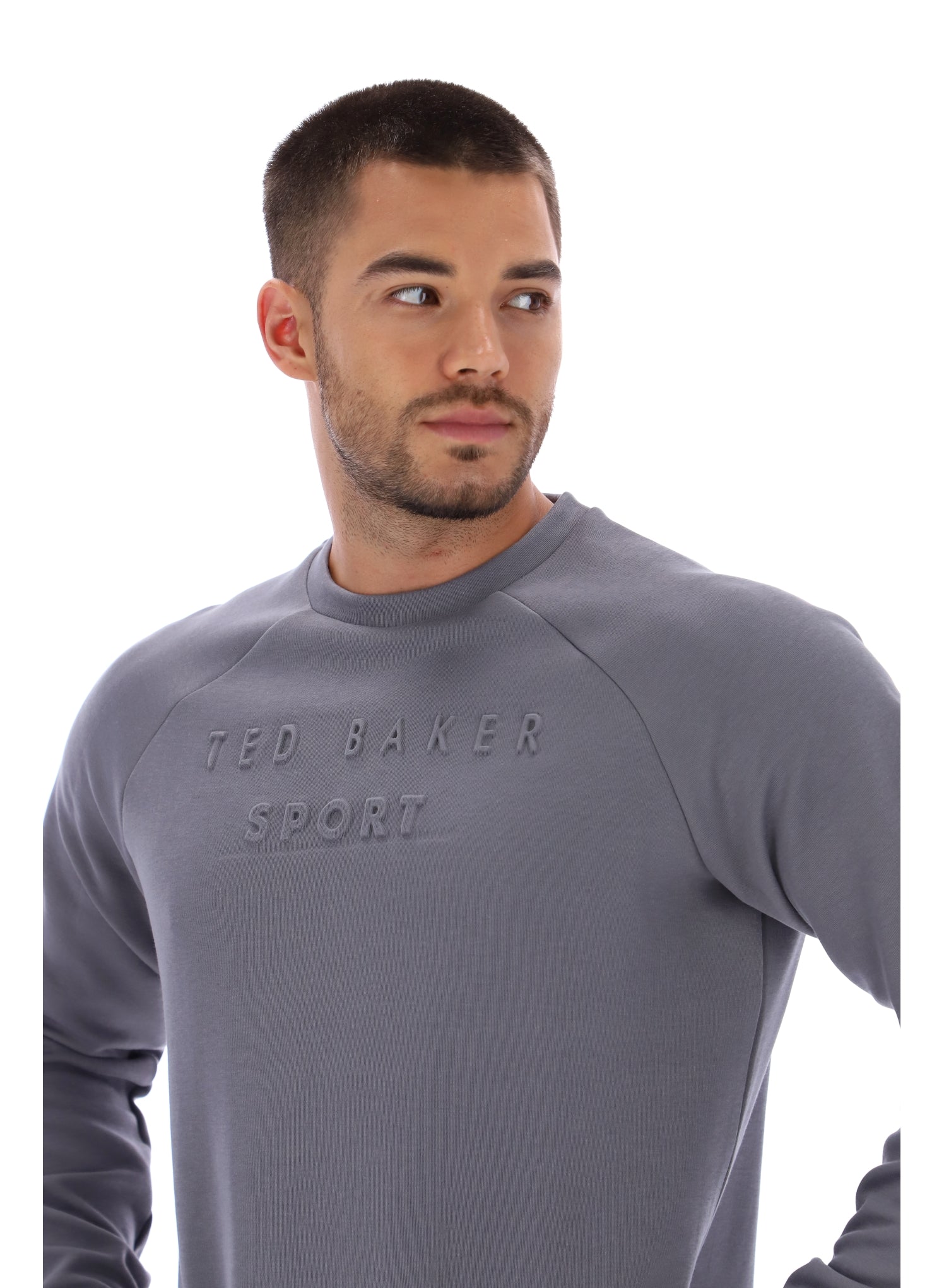 Ted Baker Craig Embossed Logo Crew Neck Training Sweatshirt