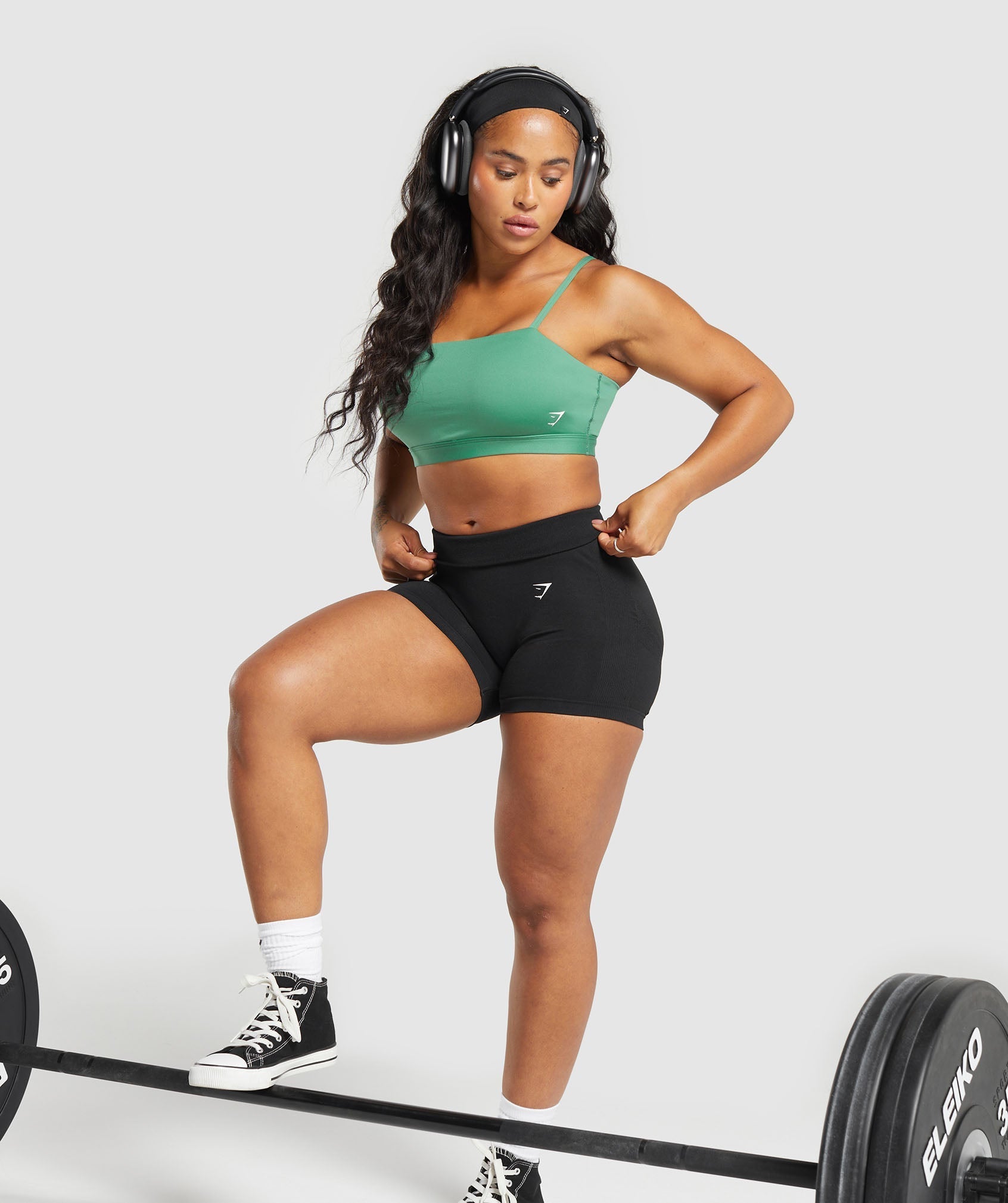 Women's Gymshark Cut Out Bandeau Discipline Green