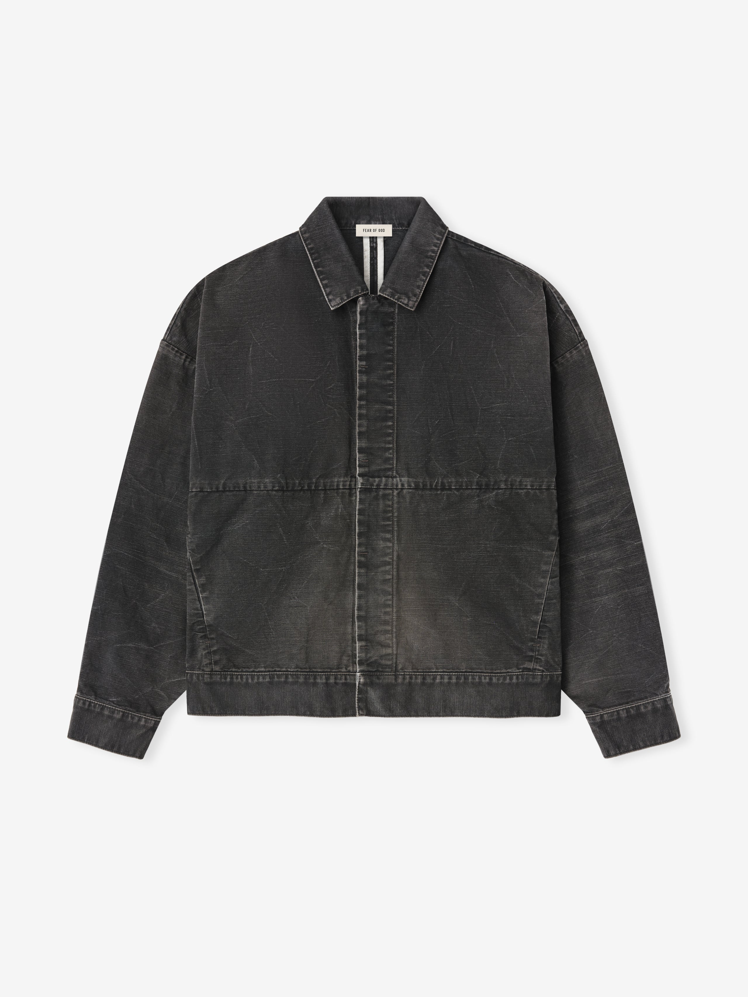 Essentials Canvas Utility Jacket Washed Black
