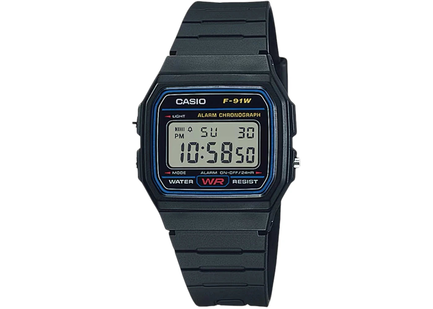 Casio Men'S Classic Digital Watch With Black Strap F-91W-1
