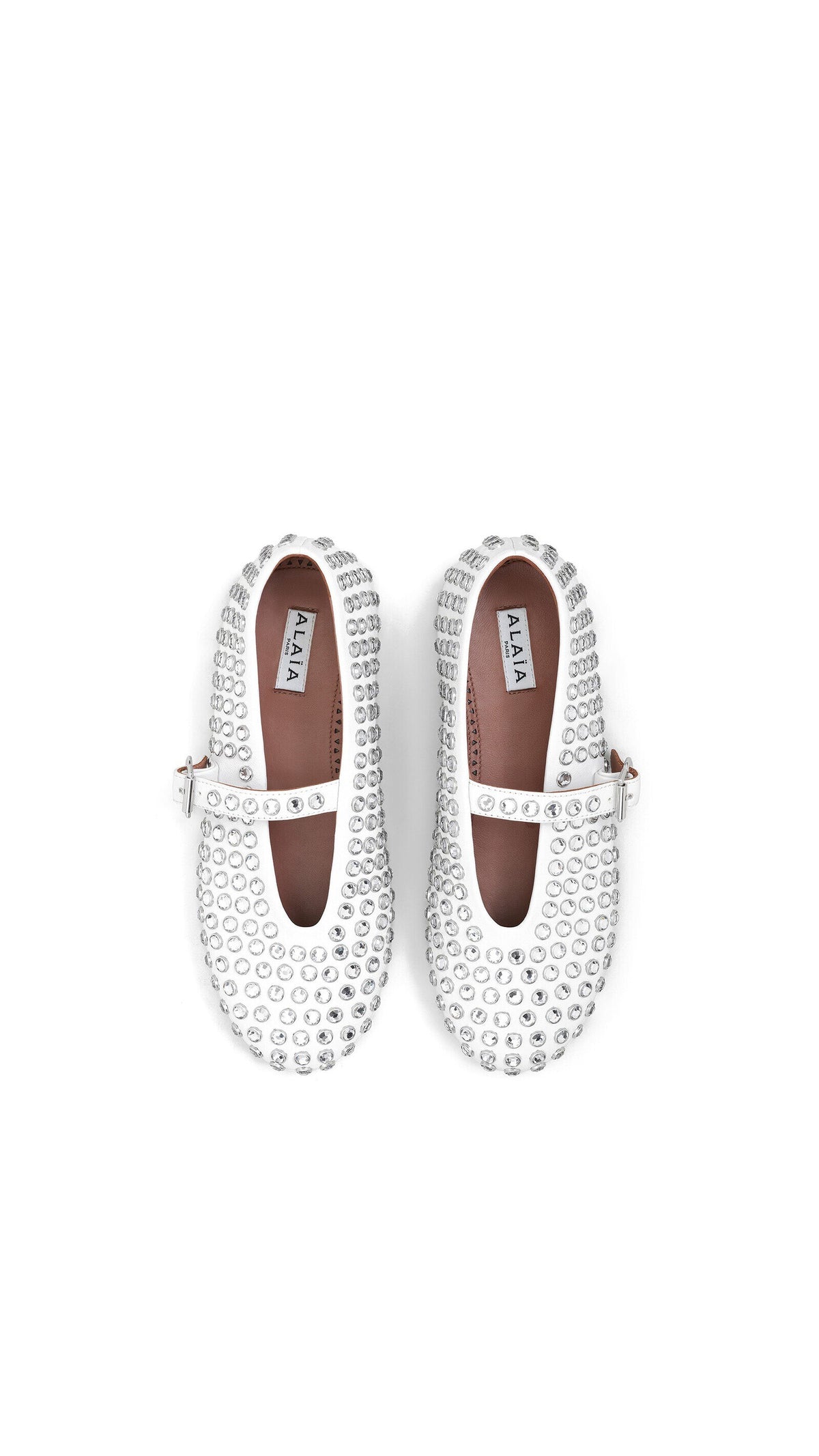 Alaïa Strass Lambskin Ballet Flats