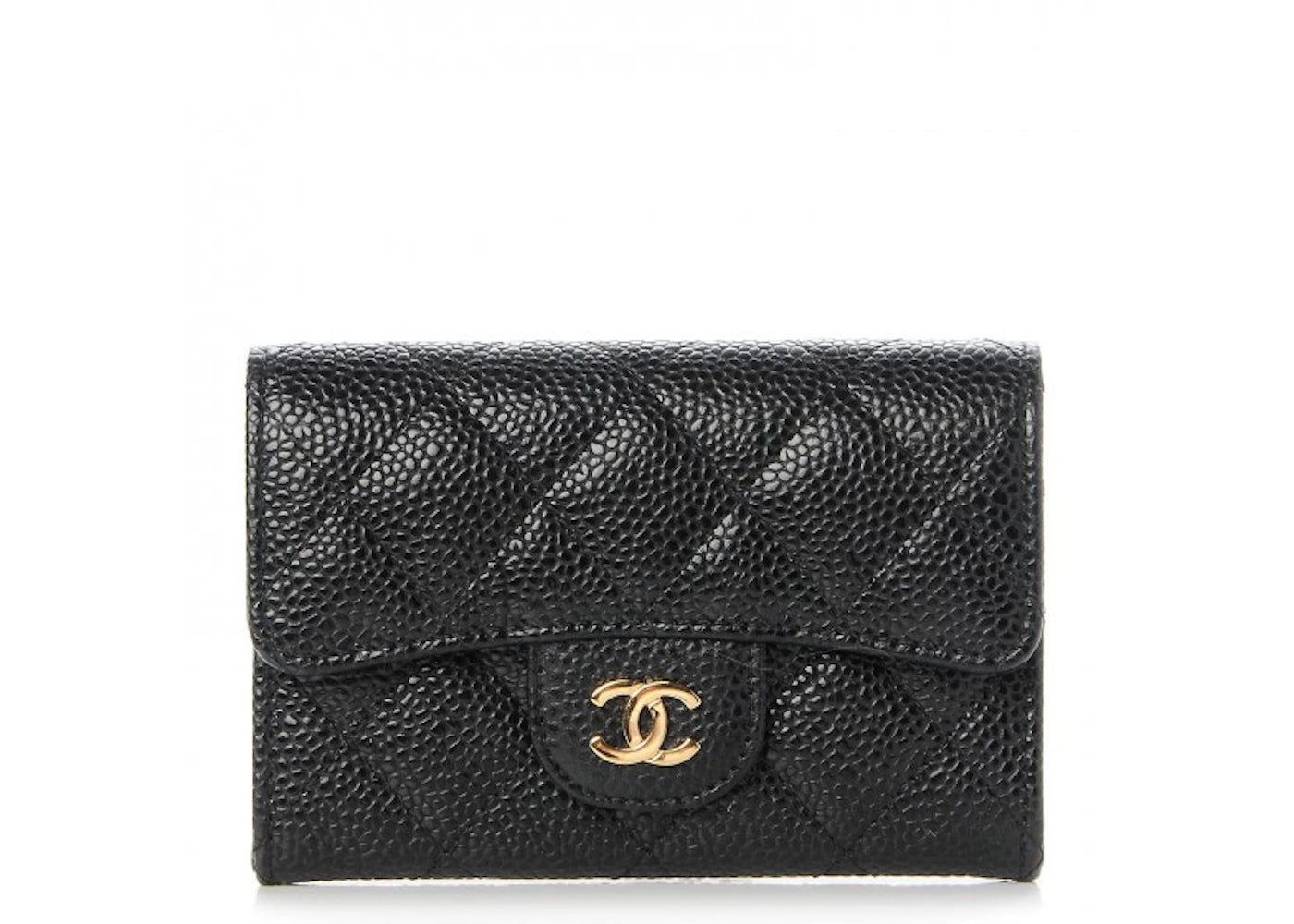 Chanel Card Holder Quilted Diamond Black/Burgundy