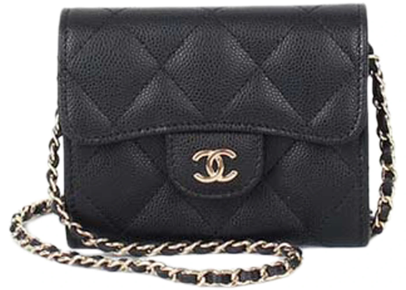 Chanel Classic Mini Chain Wallet Black (Ap0238-Y33352-C3906)