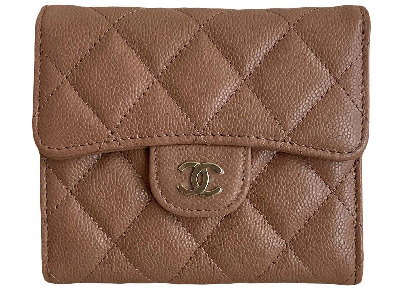 Chanel Classic Small Flap Wallet Beige (Ap0231)