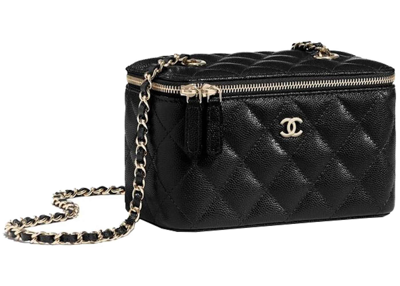 Chanel Classic Vanity 22C Bag With Chain Black