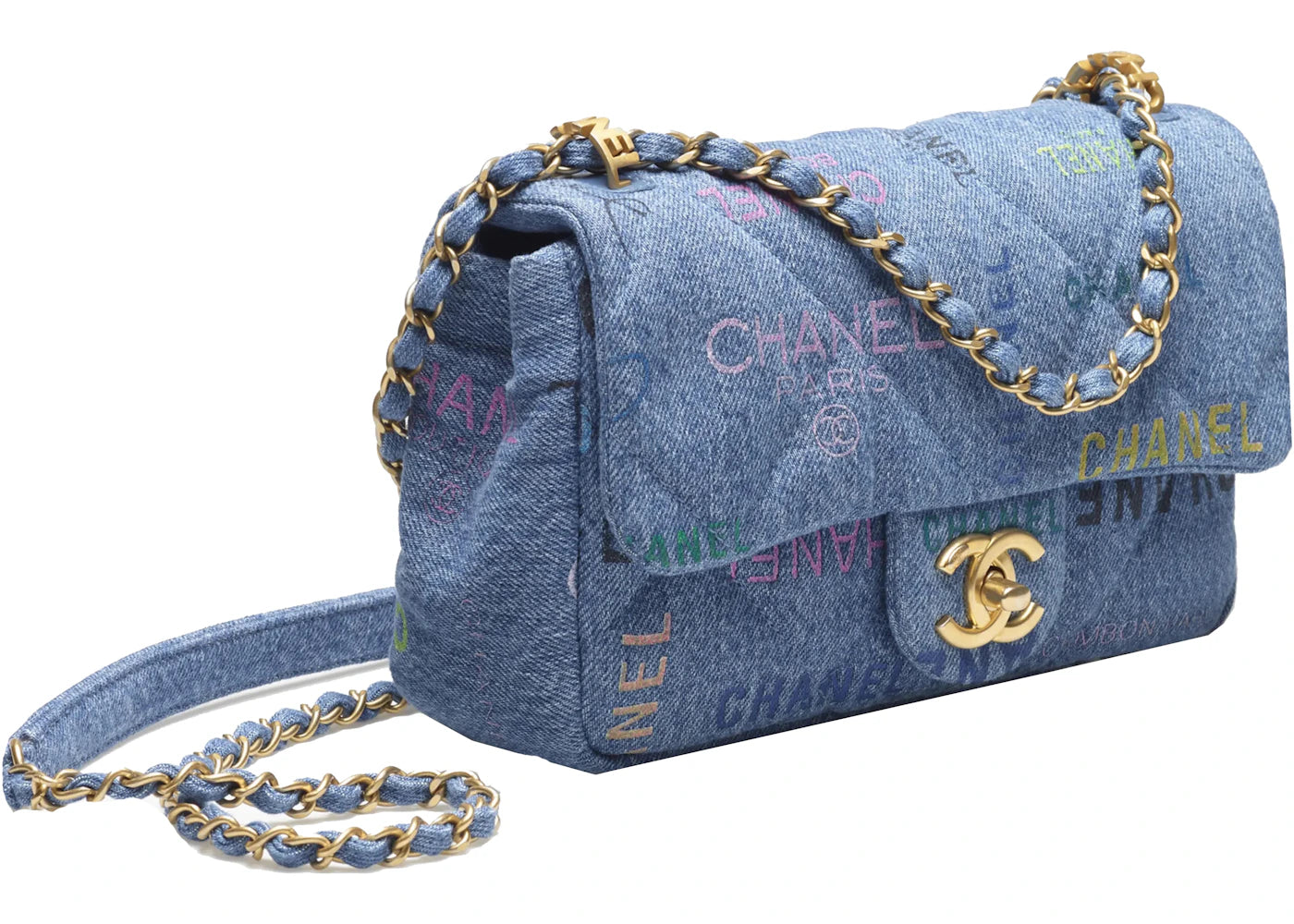 Chanel Flap Bag Small Blue/Multicolor