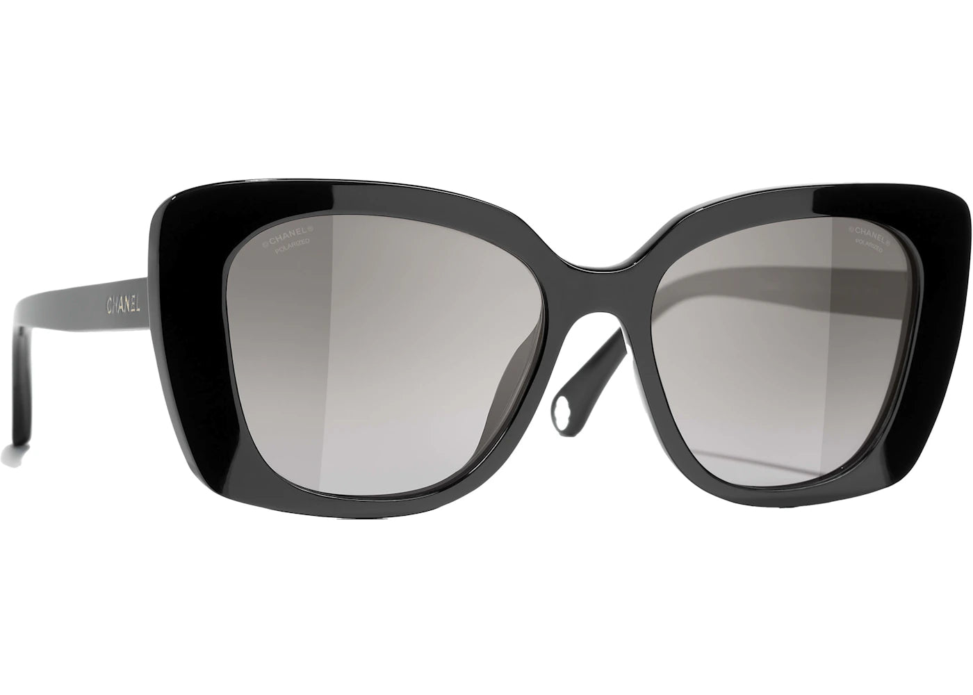 Chanel Rectangle Polarized Sunglasses Black (5504 C622/M3)
