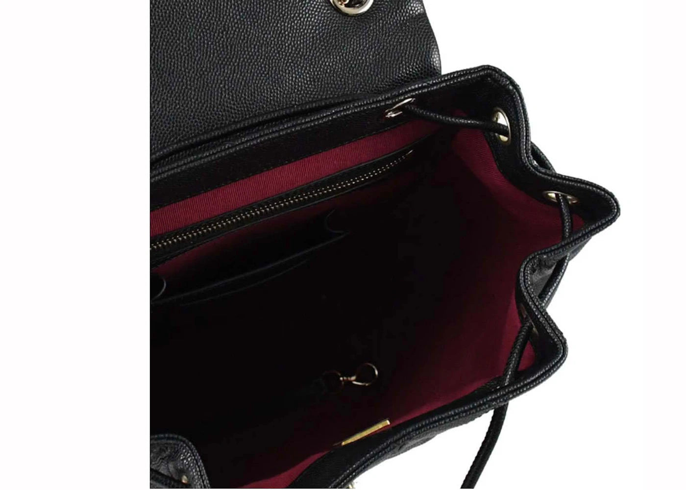 chanel small 23s grained calfskin backpack black (as4058)