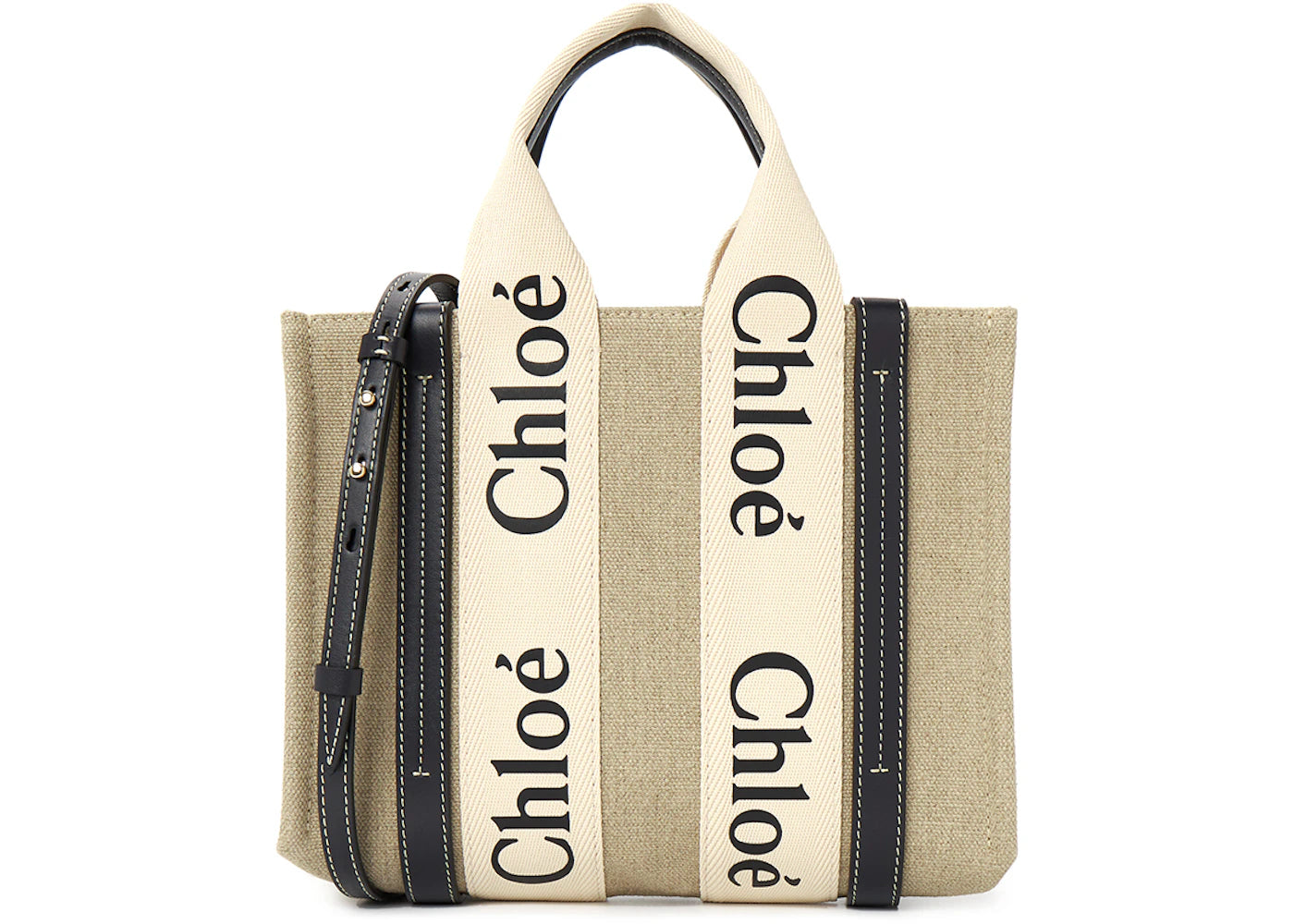 Chloe Woody Small Tote Beige