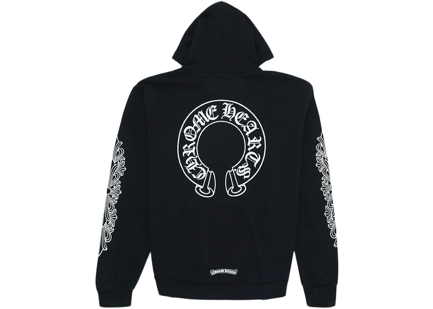 chrome hearts horse shoe floral hoodie black