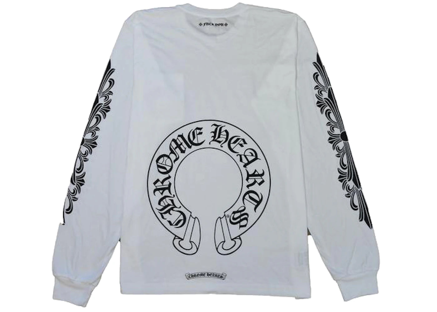 chrome hearts horse shoe l/s t-shirt white