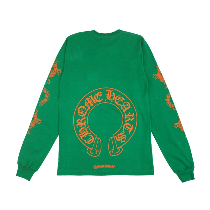 Chrome Hearts Horseshoe L/S T-Shirt Green/Orange – Kicks Machine