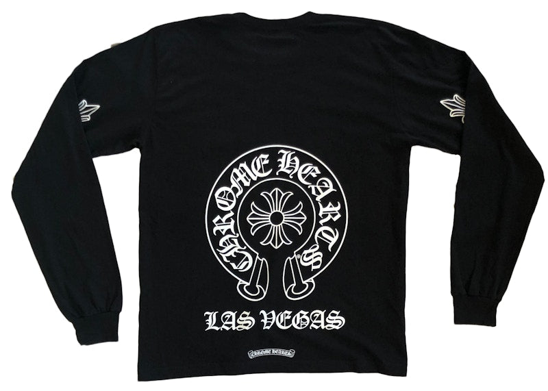 【美品】CHROME HEARTS L/S T-Shirt【 S 】 Chrome Hearts Multi Color Cross Cemetery L/S T-shirt Black