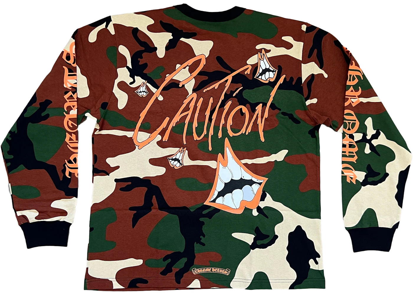 chrome hearts matty boy caution l/s t-shirt camo