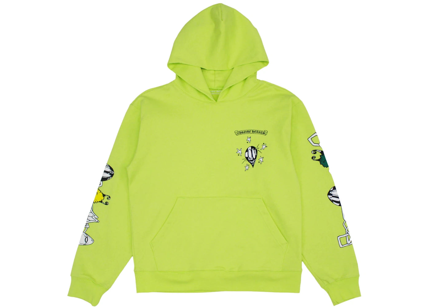 chrome hearts matty boy link hoodie lime green