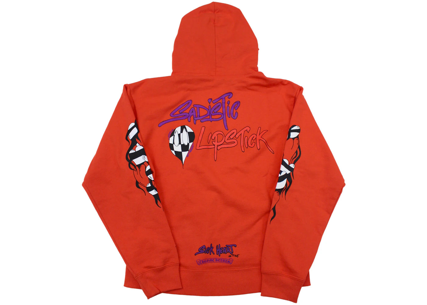 chrome hearts matty boy sadistic lipstick hoodie red