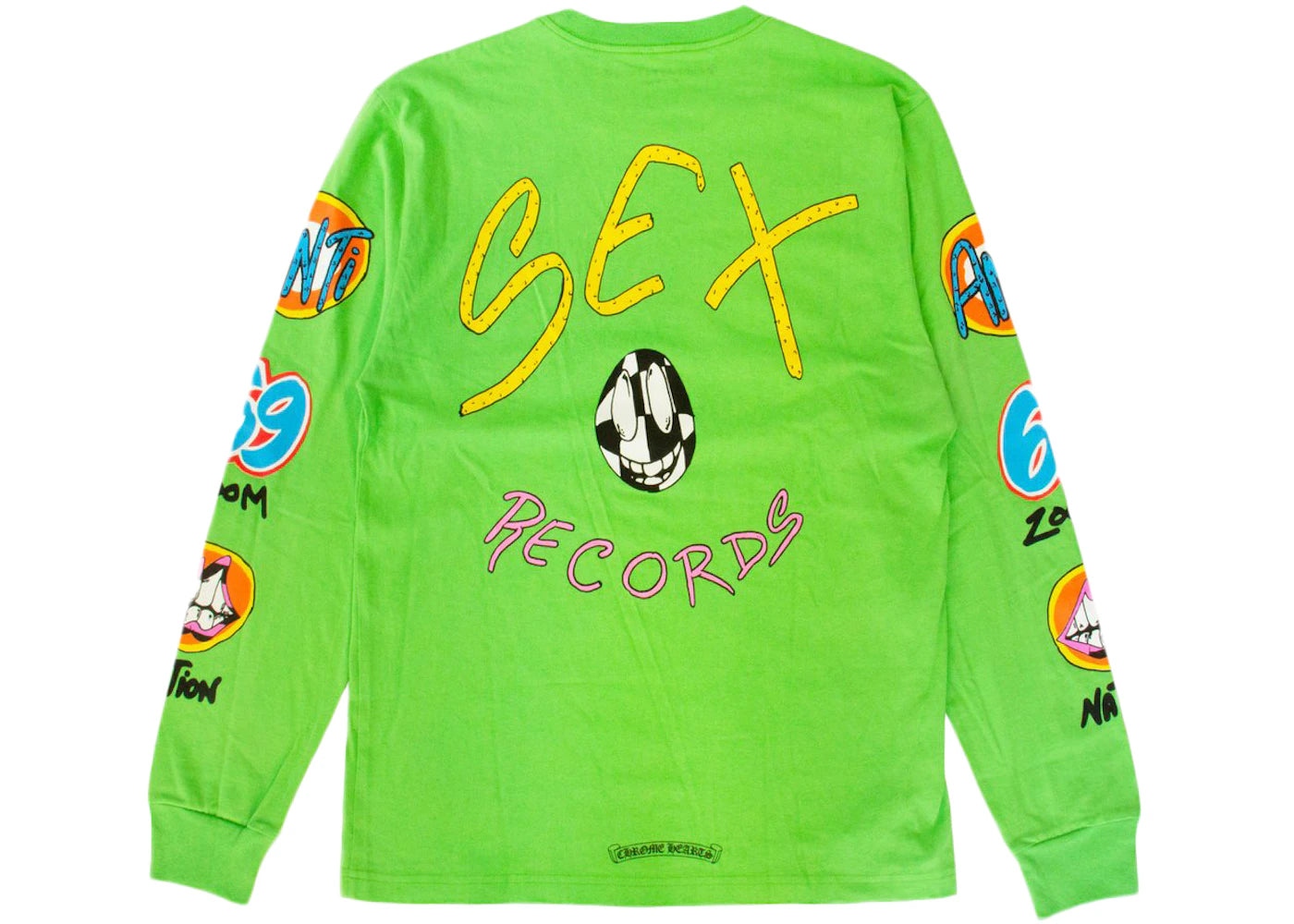 chrome hearts matty boy sex records l/s t-shirt citrus