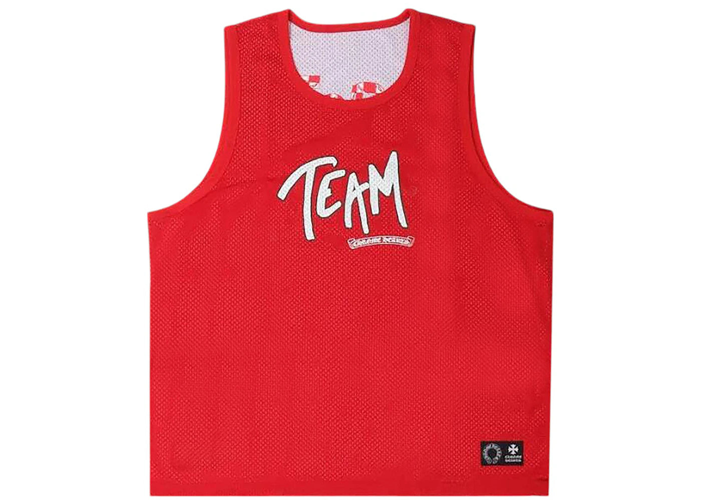 chrome hearts matty boy sports mesh reversible basketball jersey red
