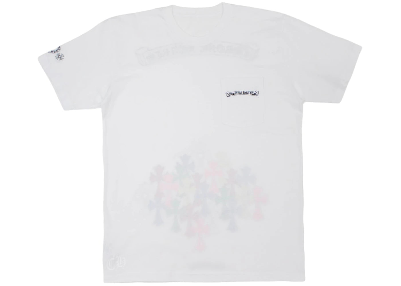 chrome hearts multi color cross t-shirt white