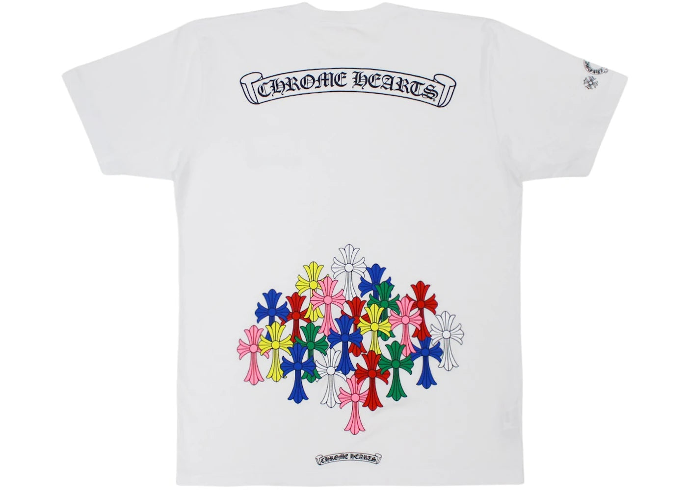 chrome hearts multi color cross t-shirt white