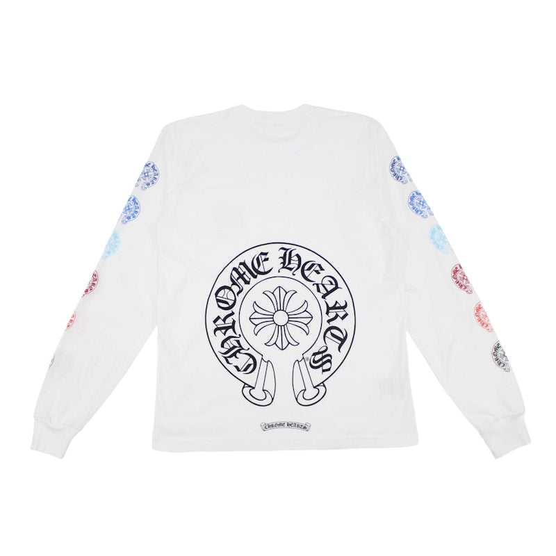 【CHROME HEARTS】Multi Color Horse Shoe L/S Tシャツ Chrome Hearts Multi Color Horse Shoe L/S T-Shirt White