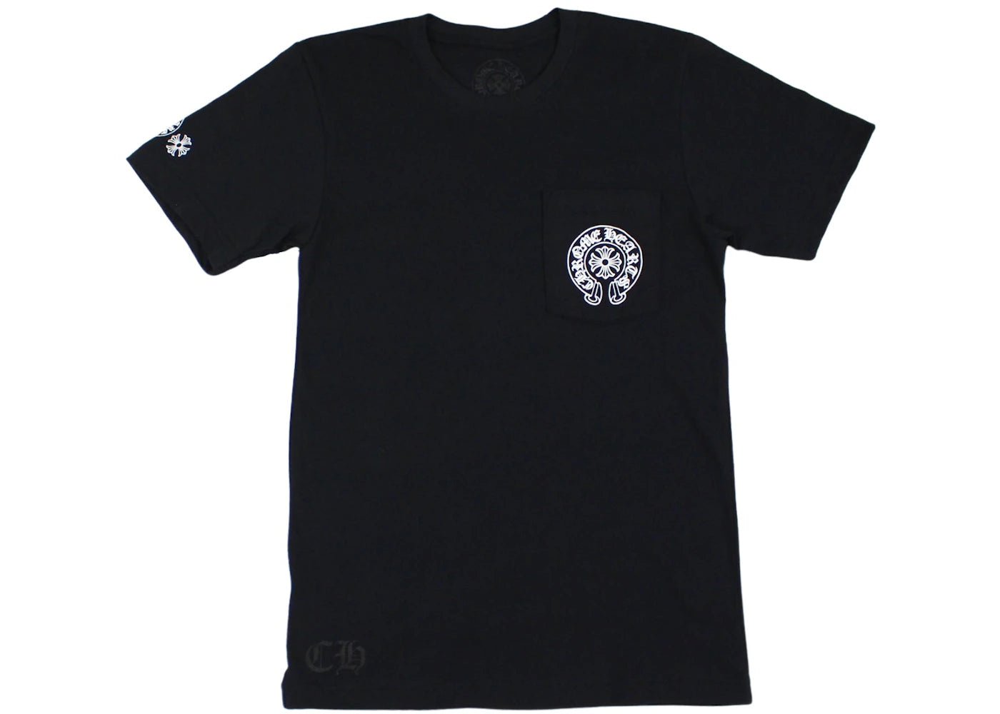 chrome hearts multi color horse shoe t-shirt black