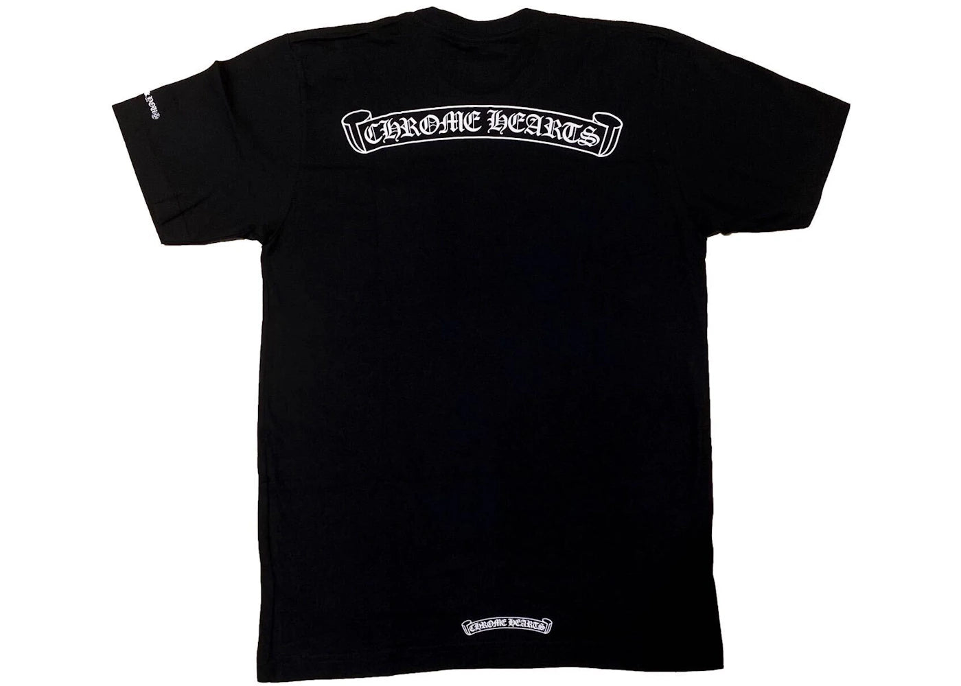 chrome hearts scroll logo t-shirt black