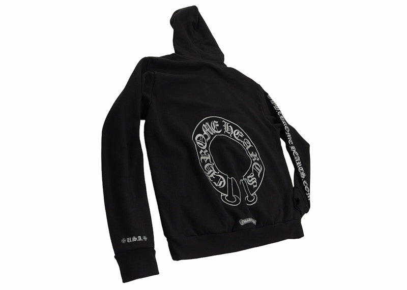 Chrome Hearts Silver Glitter Hoodie Black – Kicks Machine