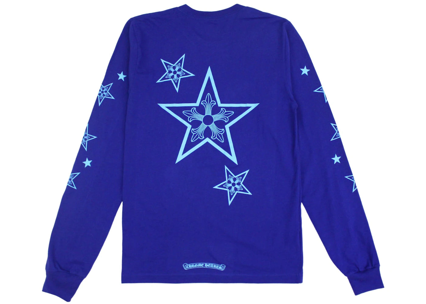 chrome hearts star l/s t-shirt blue