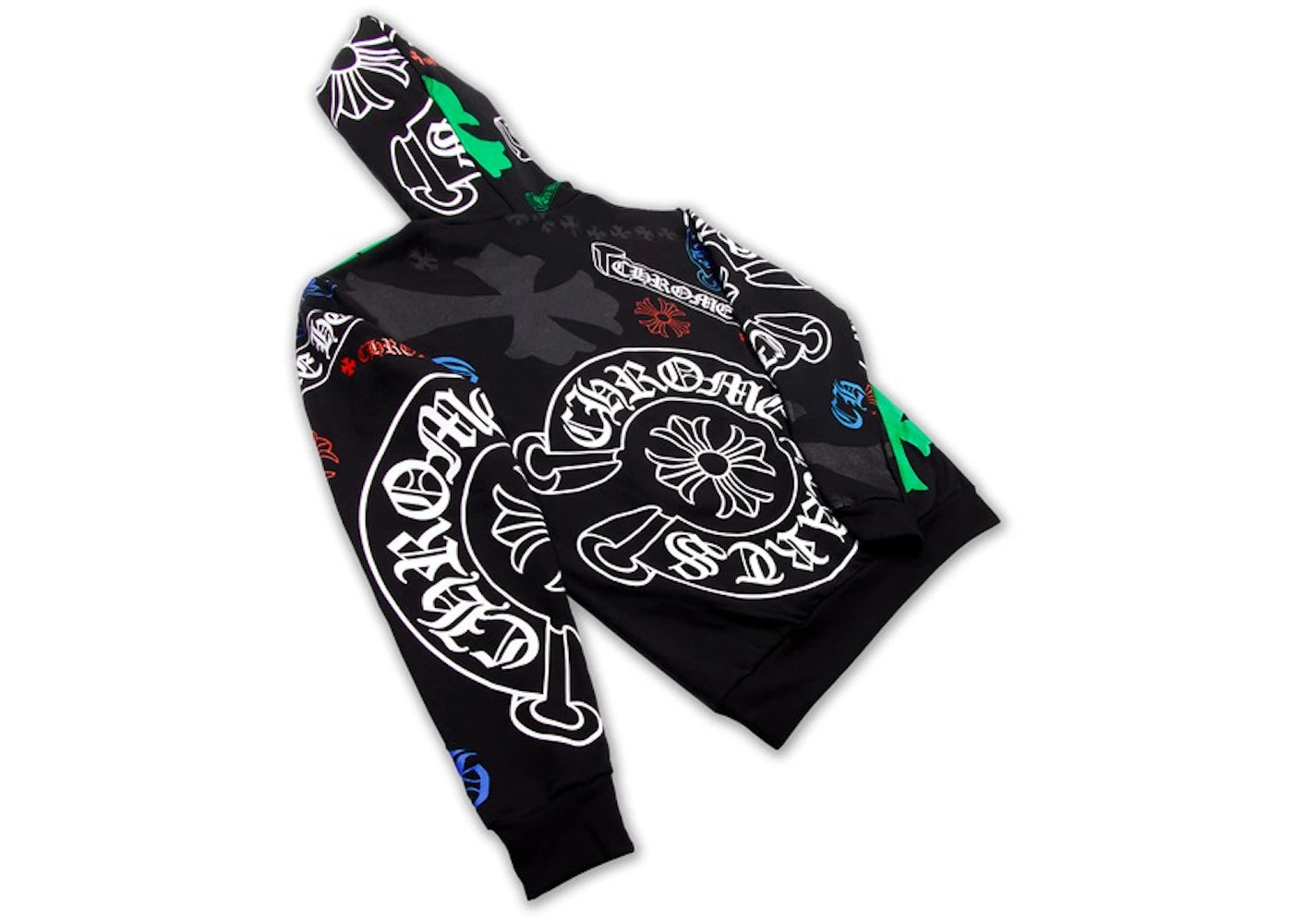 chrome hearts stencil hoodie black