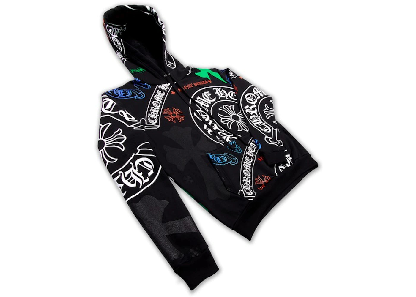 chrome hearts stencil hoodie black