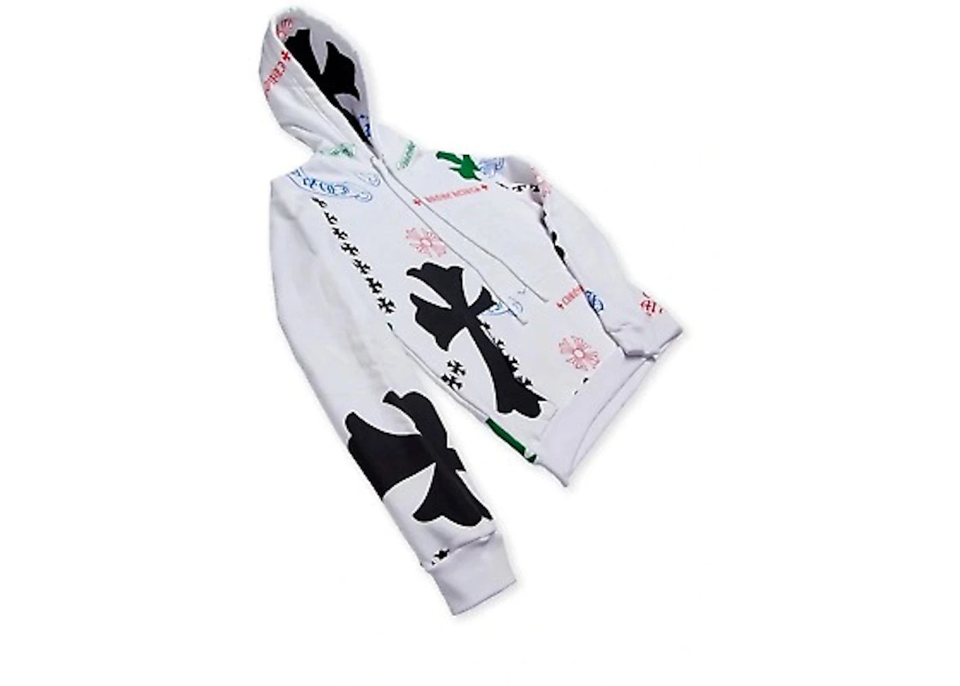 chrome hearts stencil hoodie white