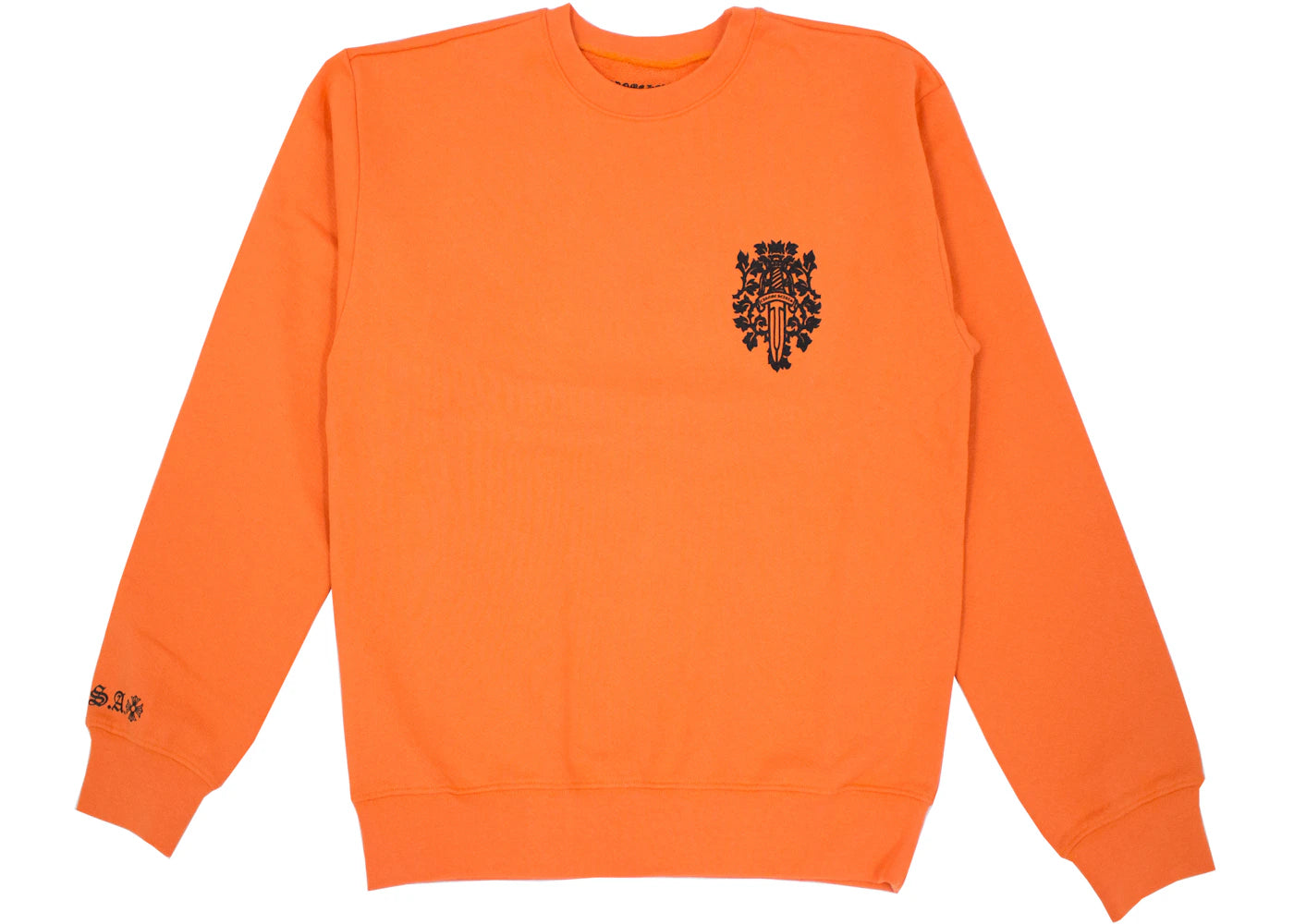chrome hearts vine dagger crewneck sweatshirt orange/black