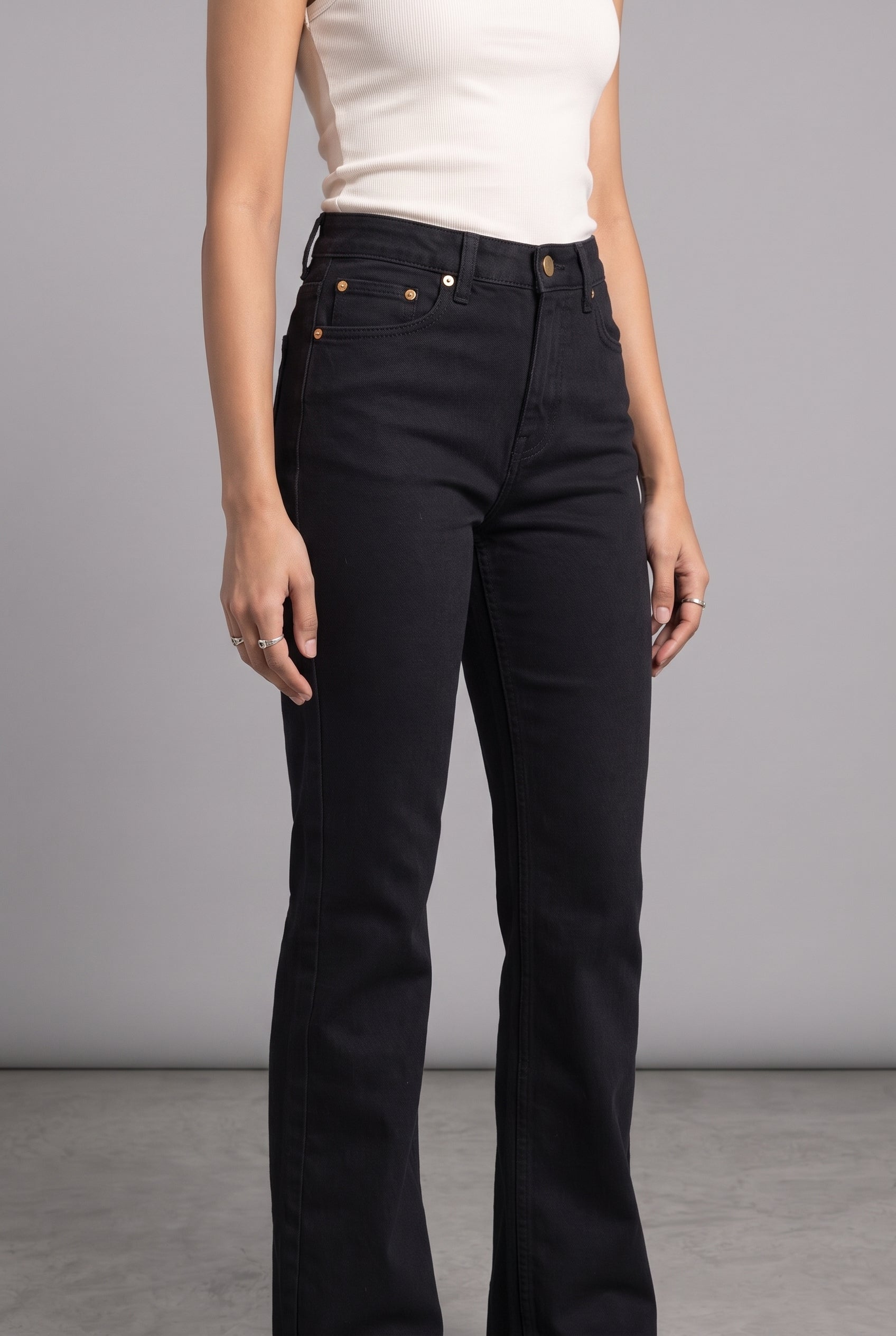 BOOTLEG DENIM BLACK WOMEN'S JEANS