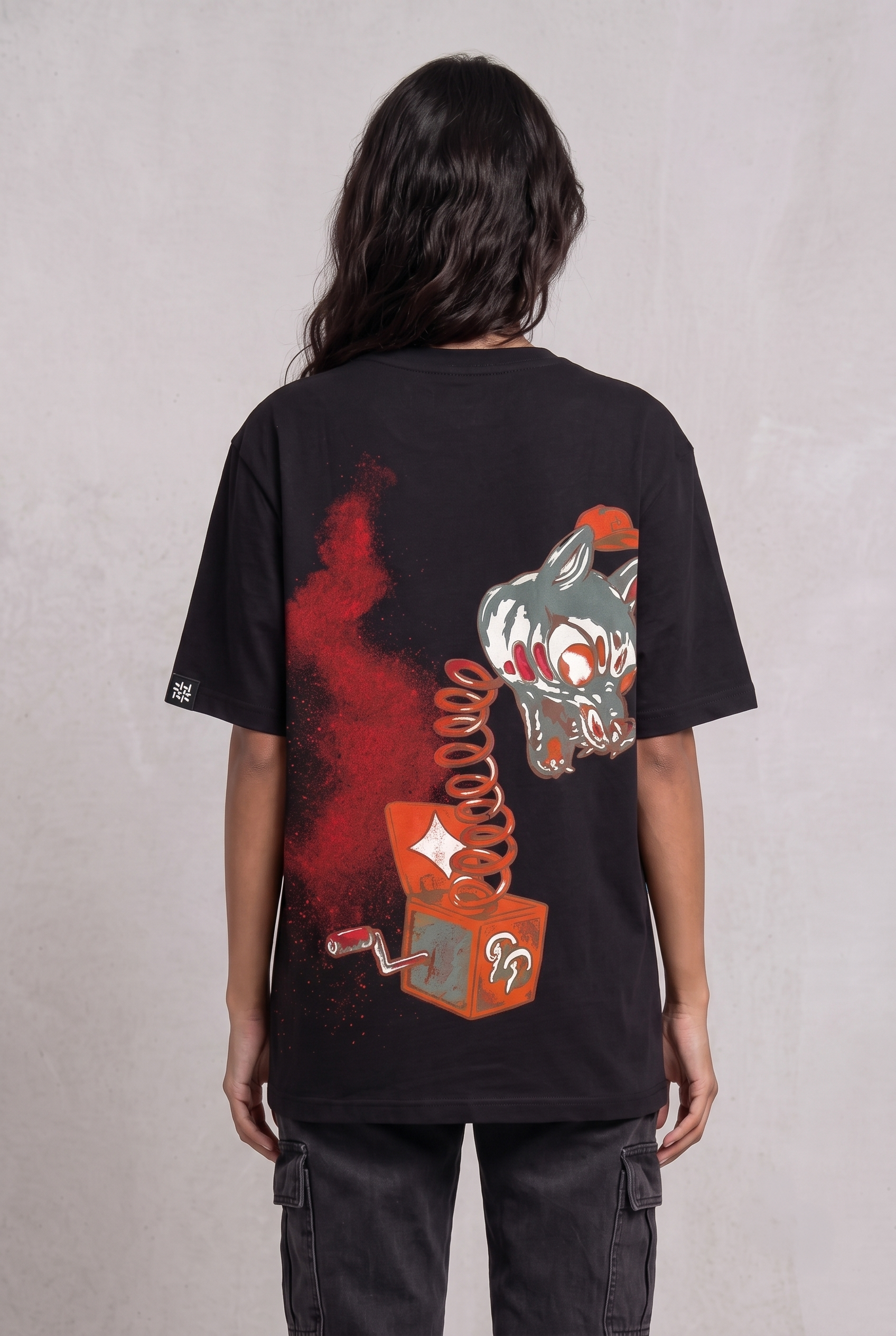 DARK SECRET BLACK WOMEN’S OVERSIZED T-SHIRT