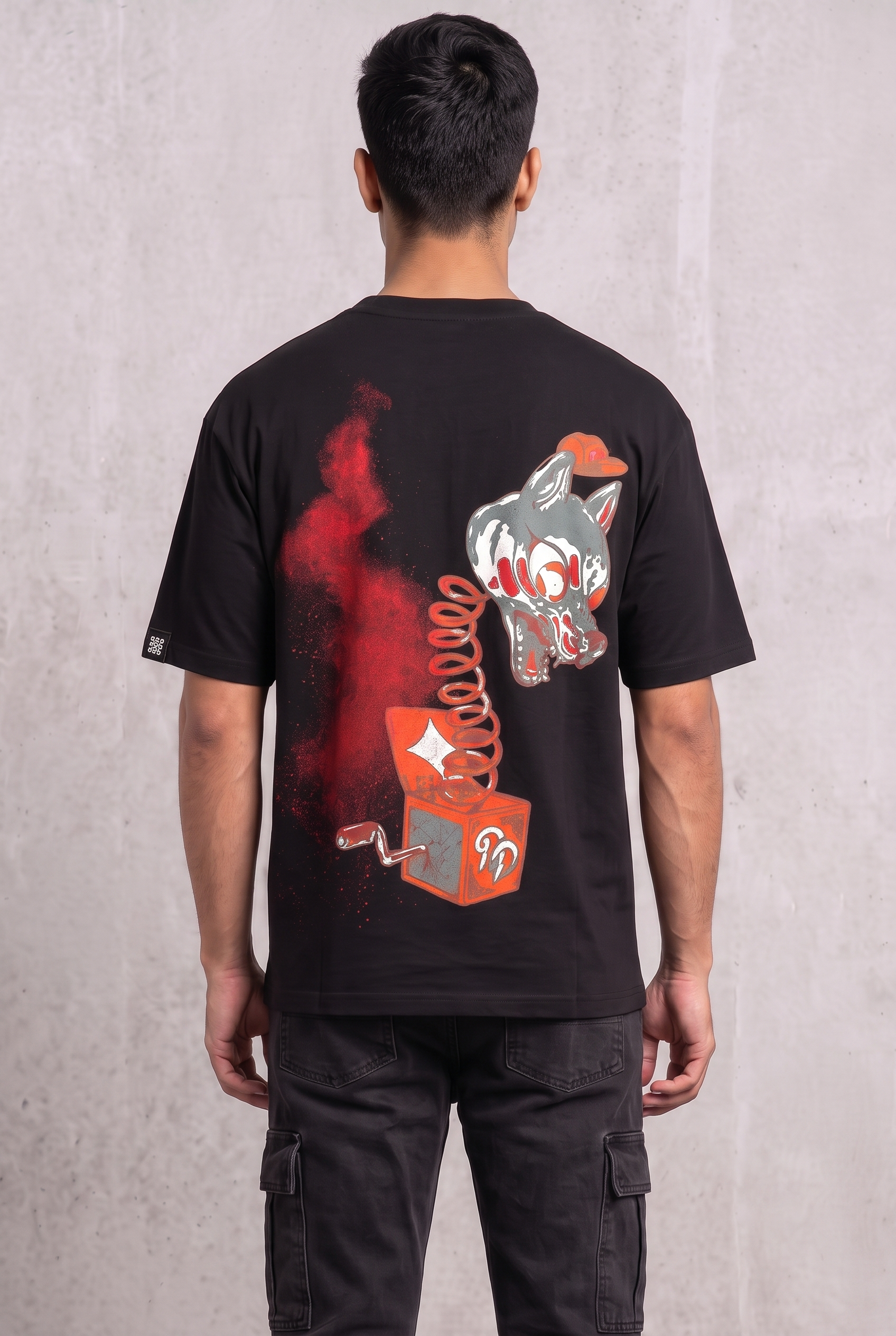 DARK SECRET BLACK MEN’S OVERSIZED T-SHIRT