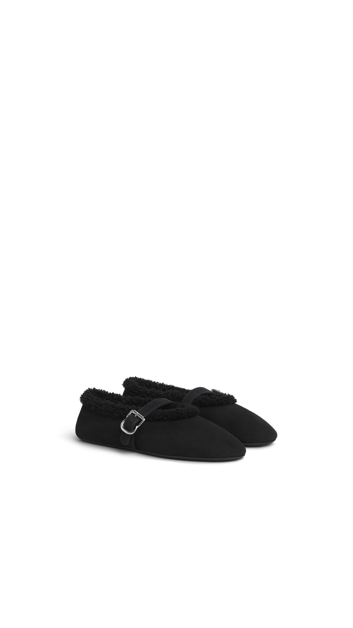 Alaïa Ballet Flats In Merino Shearling