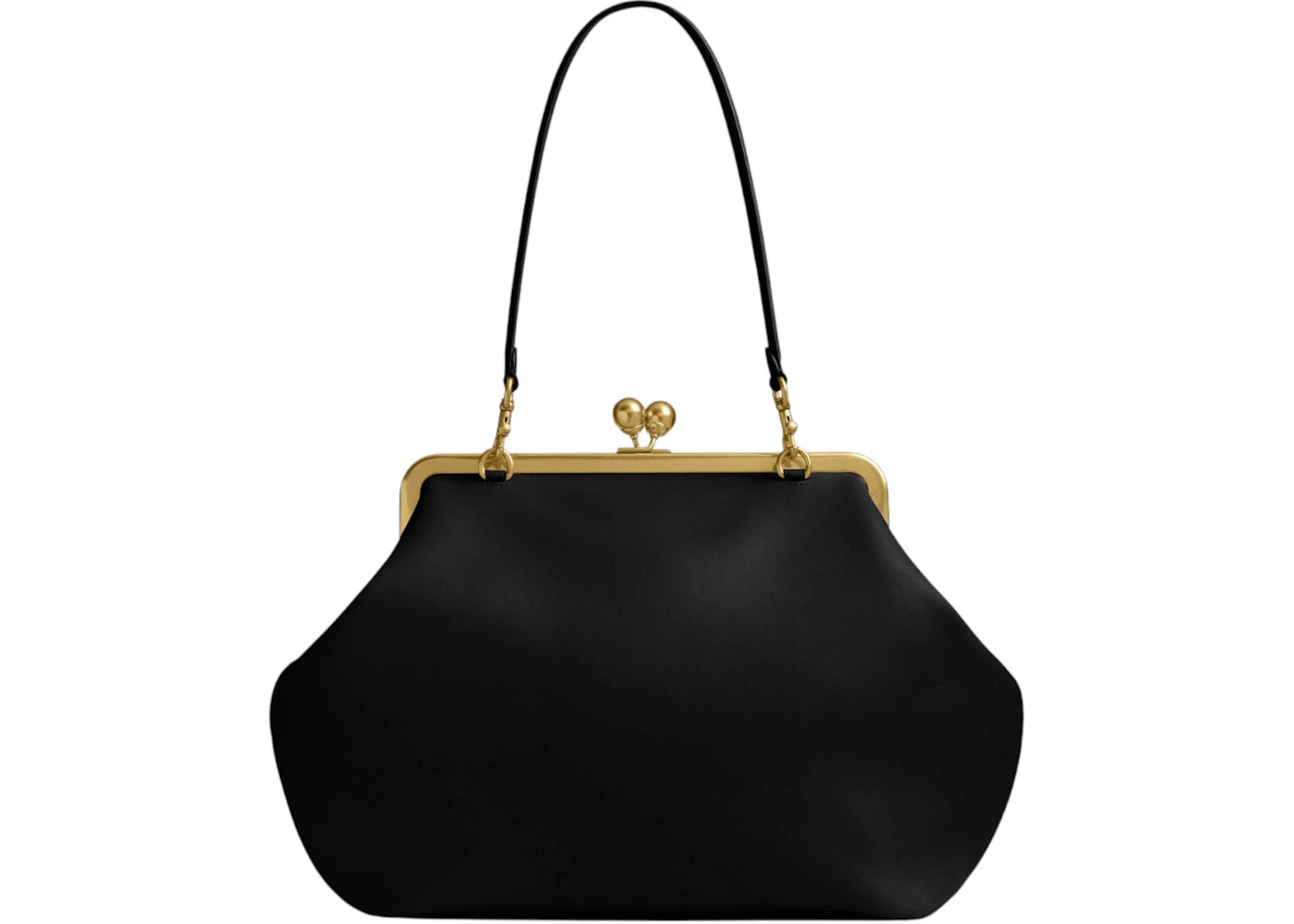Coach Large Kisslock Frame Bag Brass/Black