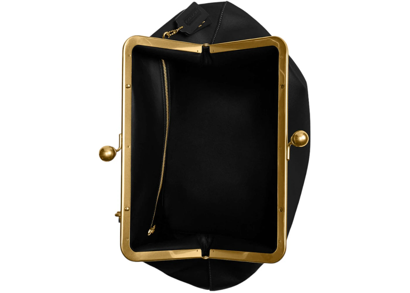 Coach Large Kisslock Frame Bag Brass/Black