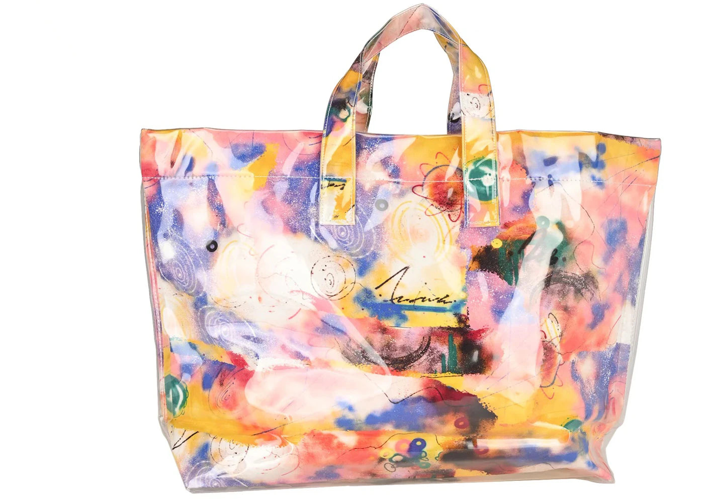 Comme Des Garcons Floral Print Tote Bag Multicolor