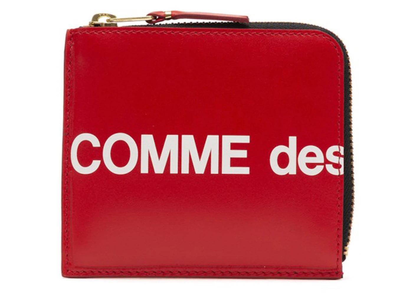 Comme Des Garcons Sa3100Hl Huge Logo Wallet Red