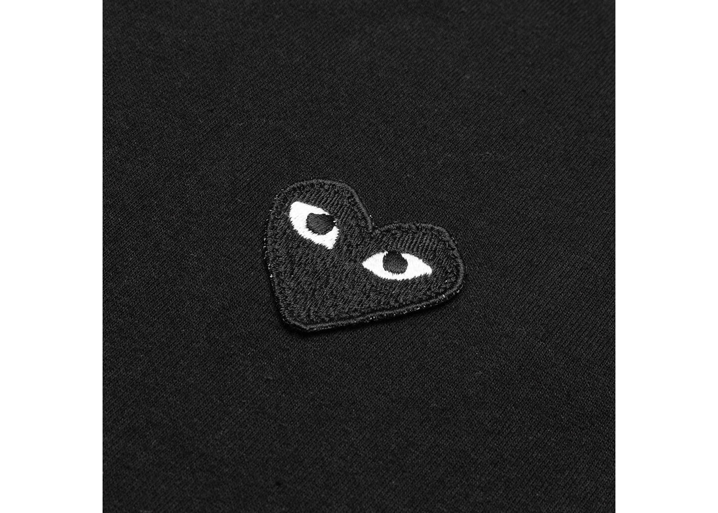 comme des garcons play black emblem t-shirt black