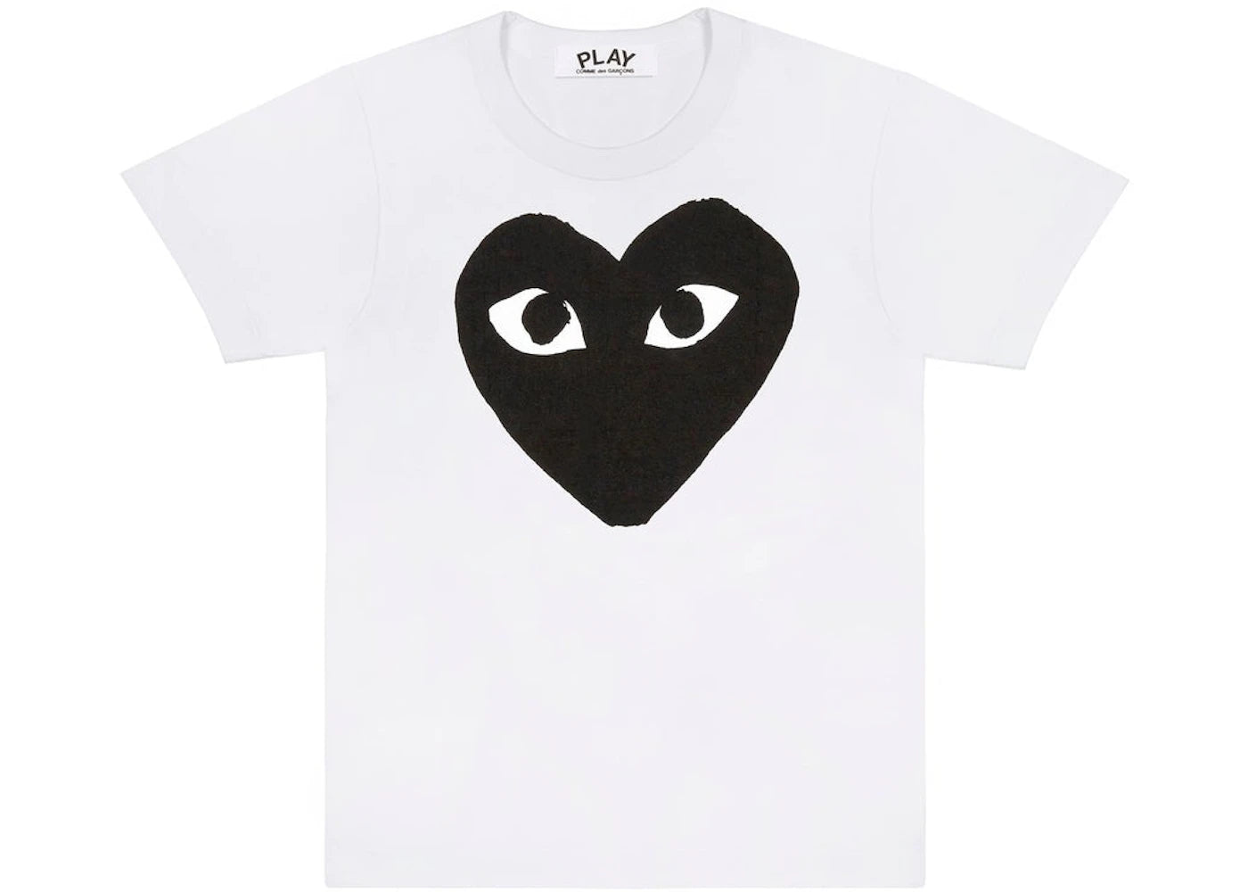 comme des garcons play black heart t-shirt white
