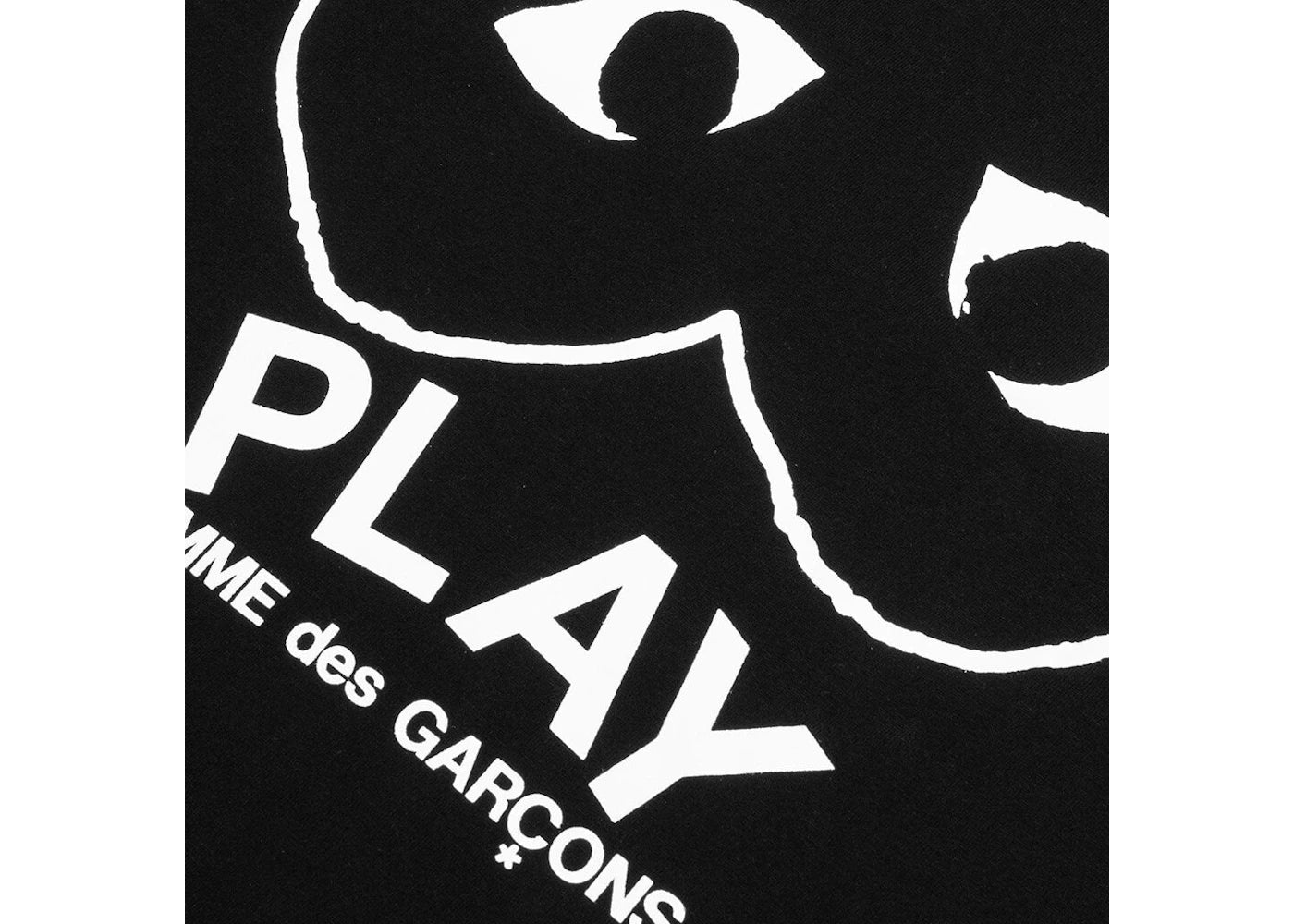 comme des garcons play inverted outline heart t-shirt black