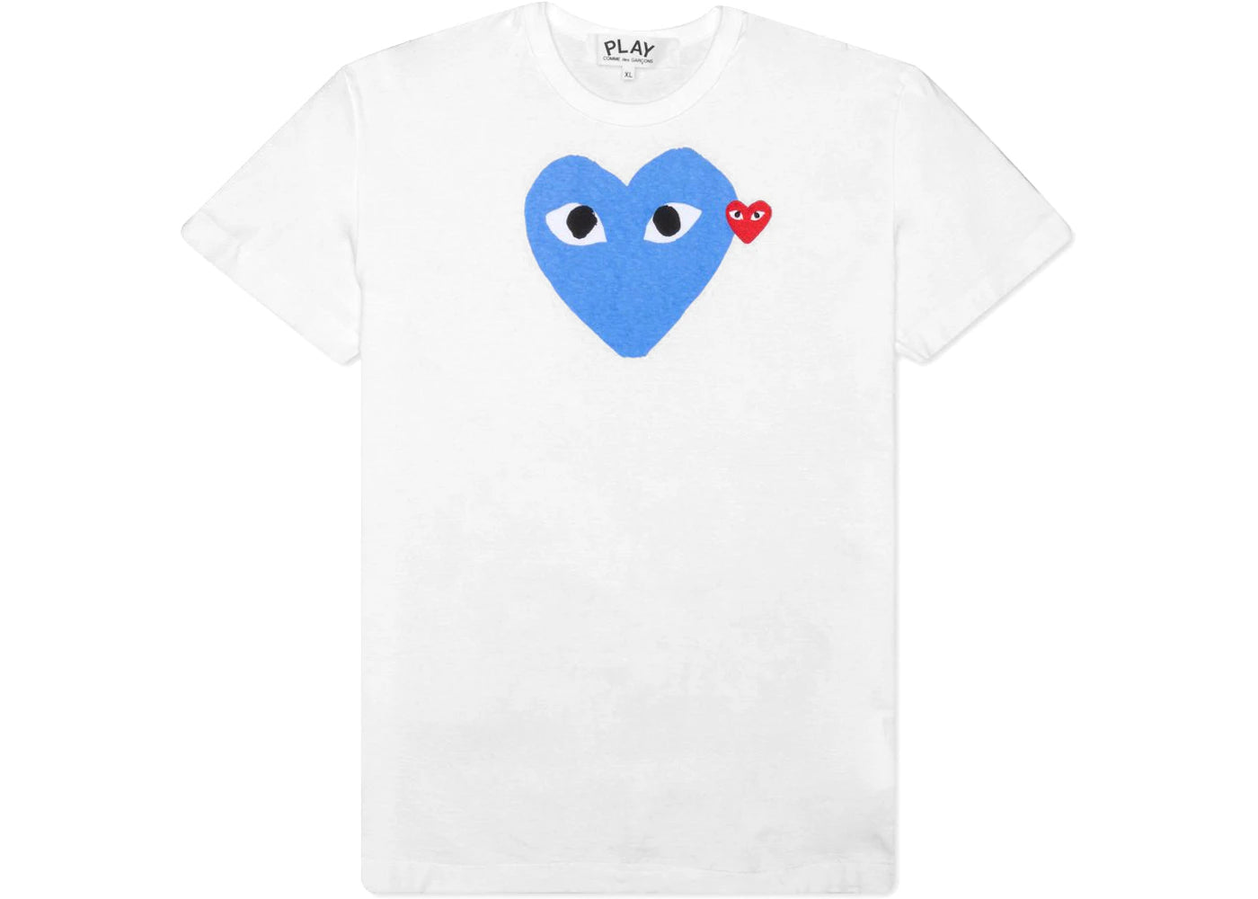 comme des garcons play red emblem heart t-shirt white/blue