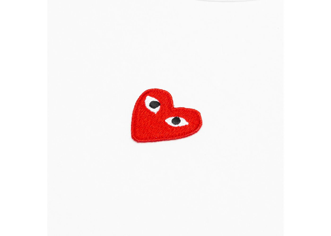 comme des garcons play red half heart t-shirt white