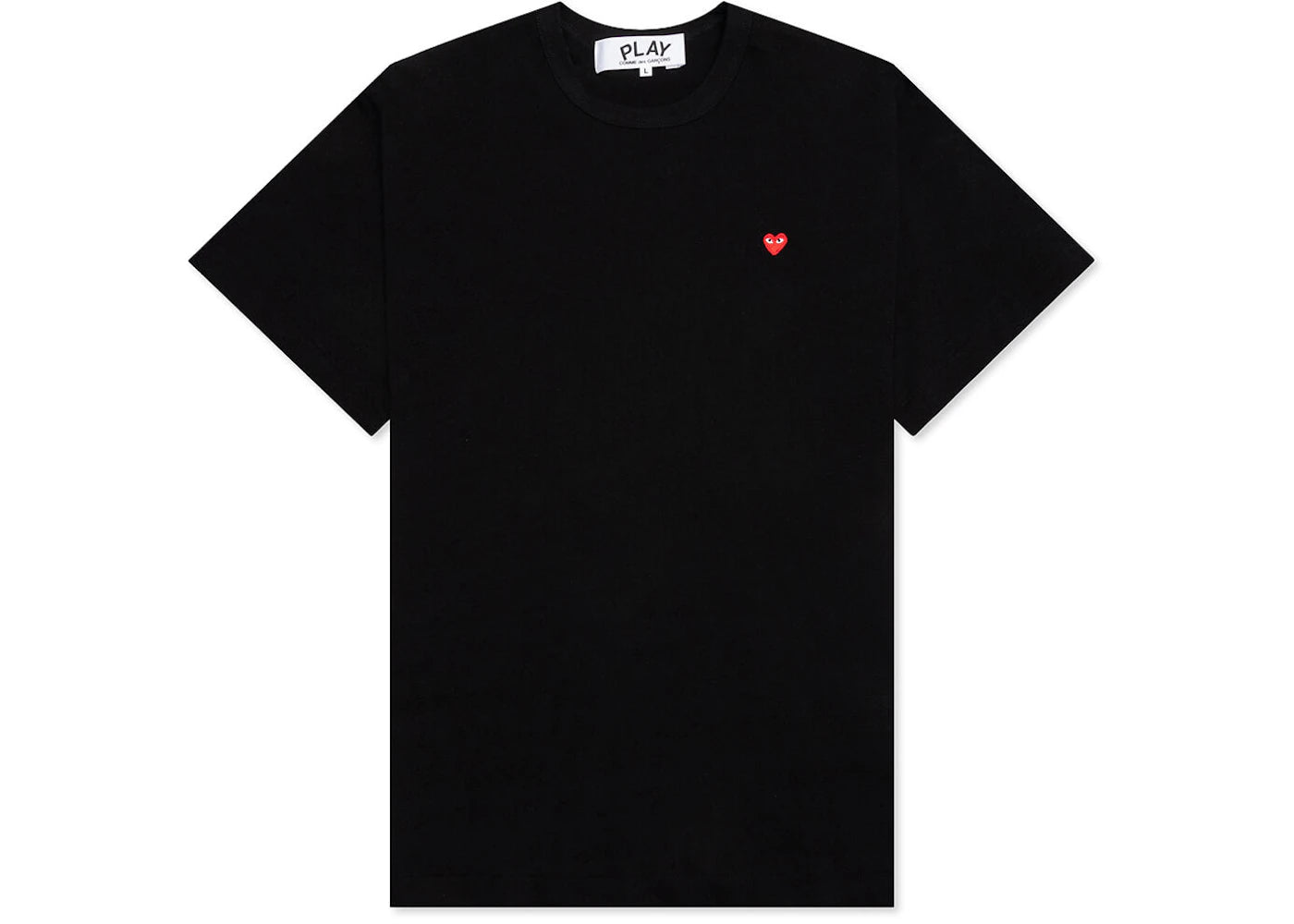 comme des garcons play small red heart t-shirt black